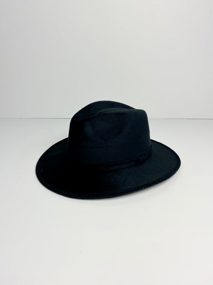 Kids Vegan Suede Hats - Black