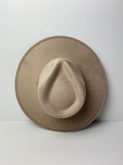 Vegan Suede Teardrop Hat- Sand