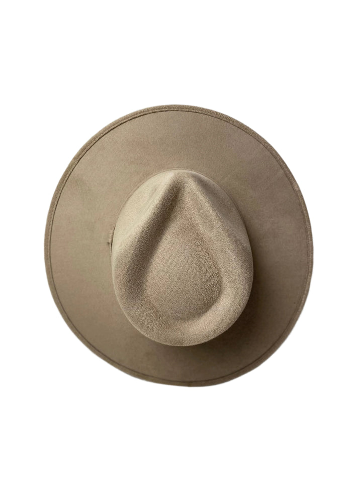 Vegan Suede Teardrop Hat - Sand