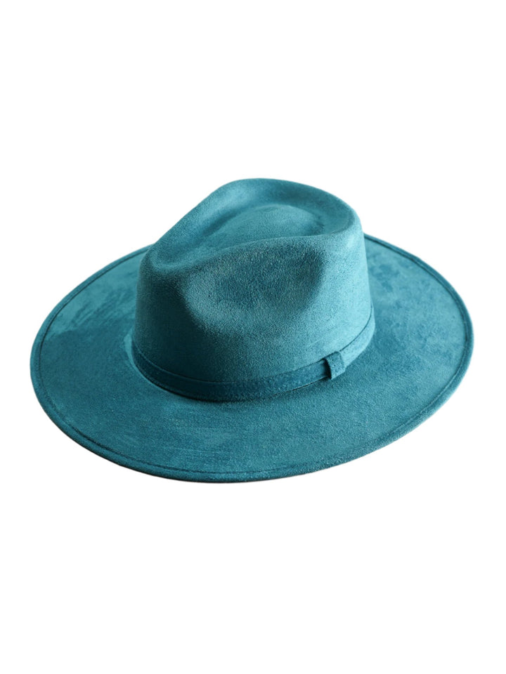 Vegan Suede Rancher Hat - Turquoise