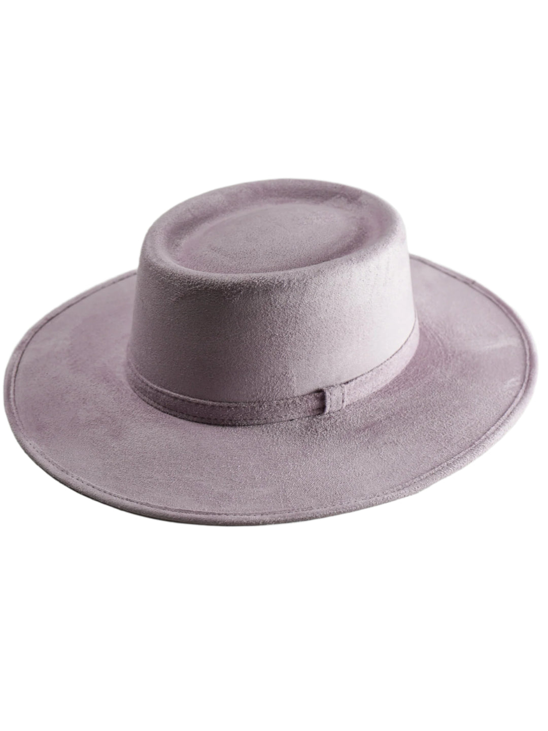 Vegan Suede Gambler Hat- Lavender