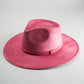 Vegan Suede Rancher Hat- Coral Pink