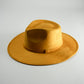 Vegan Suede Rancher Hat - Mustard