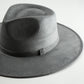 Vegan Suede Rancher Hat - Charcoal Grey