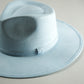 Vegan Suede Rancher Hat- Sky Blue
