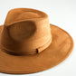 Vegan Suede Rancher Hat - Caramel