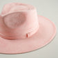 Vegan Suede Rancher Hat- Blush Pink
