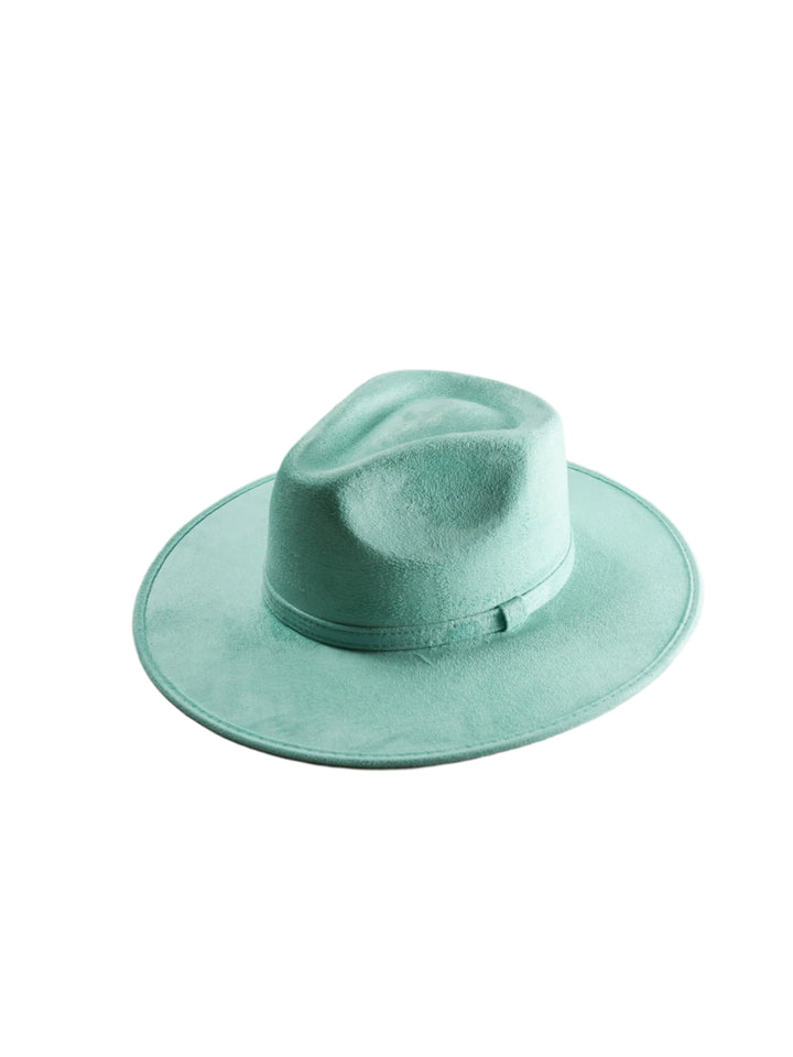 Vegan Suede Rancher Hat - Mint