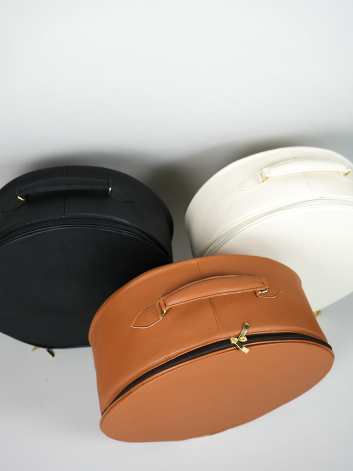 Hat Box Faux Leather