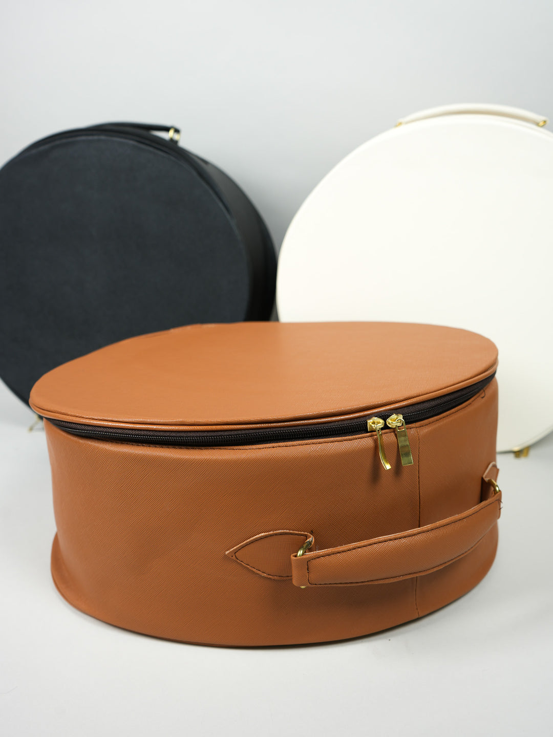 Hat Box Faux Leather