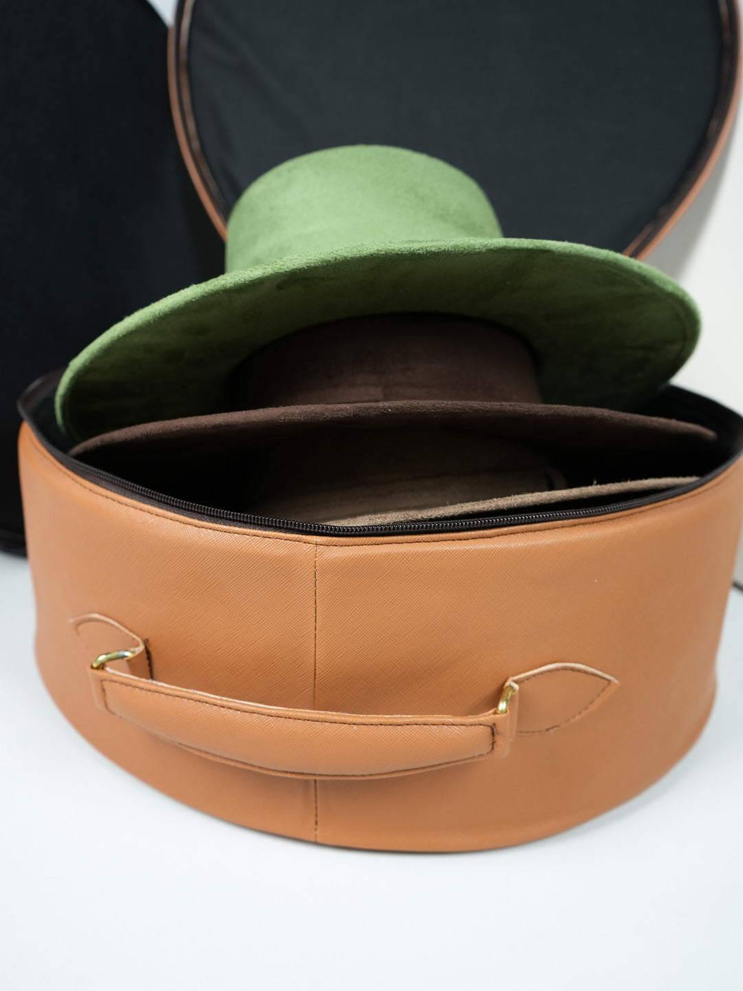 Hat Box Faux Leather
