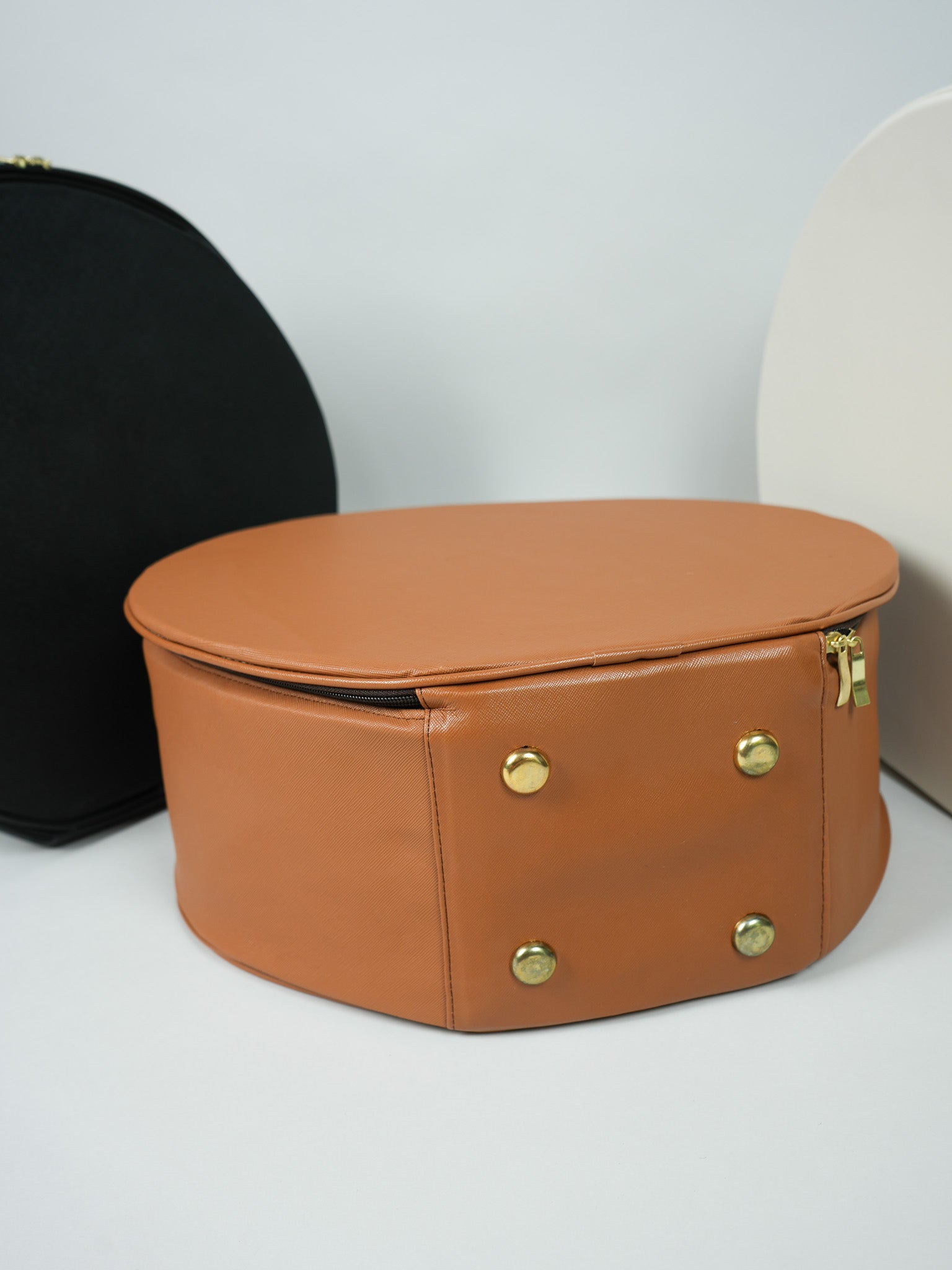 Hat Box Faux Leather