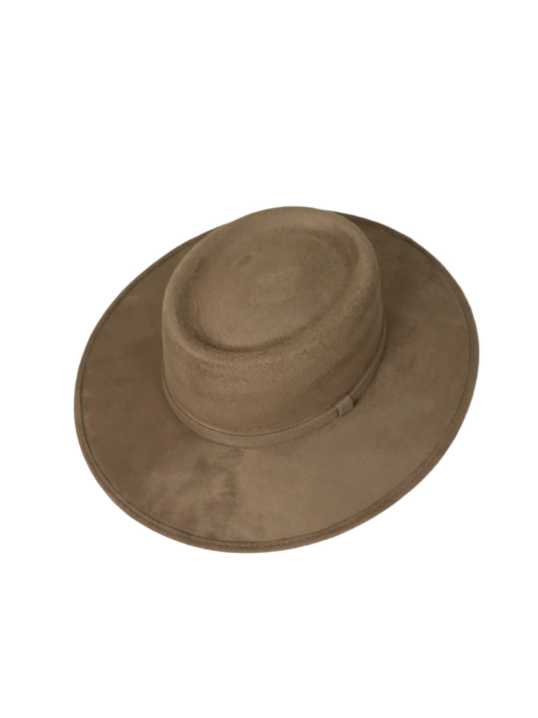 Vegan Suede Gambler Hat- Mocha