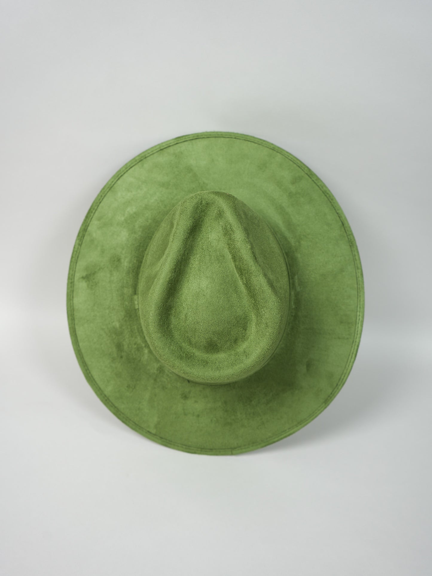 Vegan Suede Rancher Hat- Avocado Green
