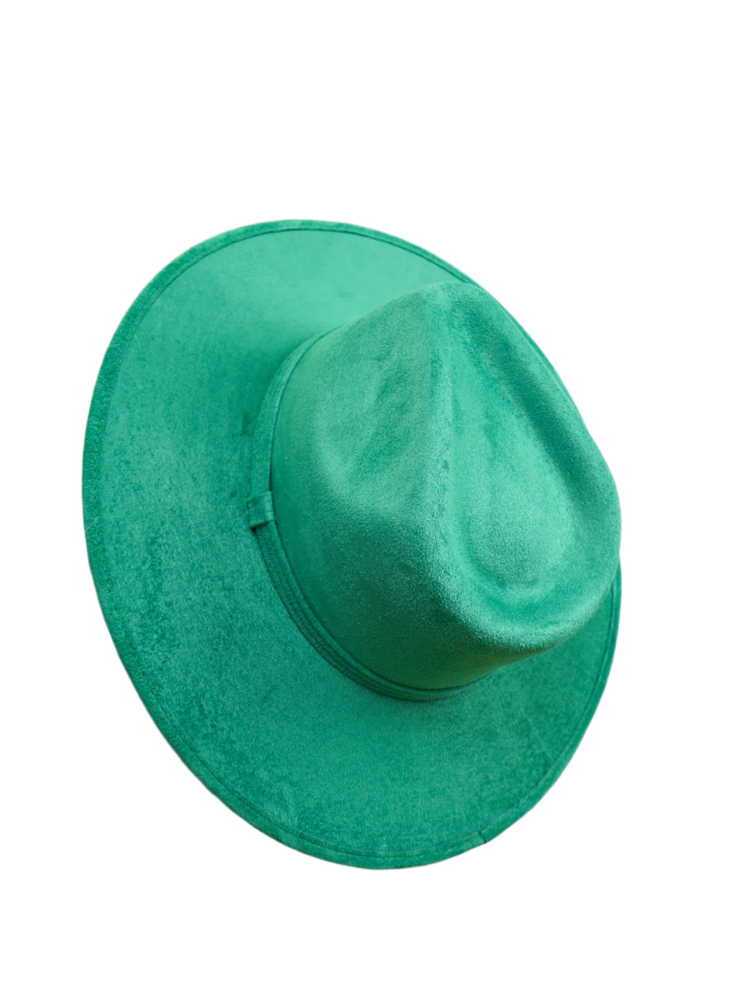 Vegan Suede Rancher Hat - Jade Green