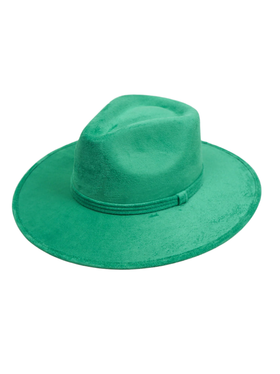 Vegan Suede Rancher Hat - Jade Green