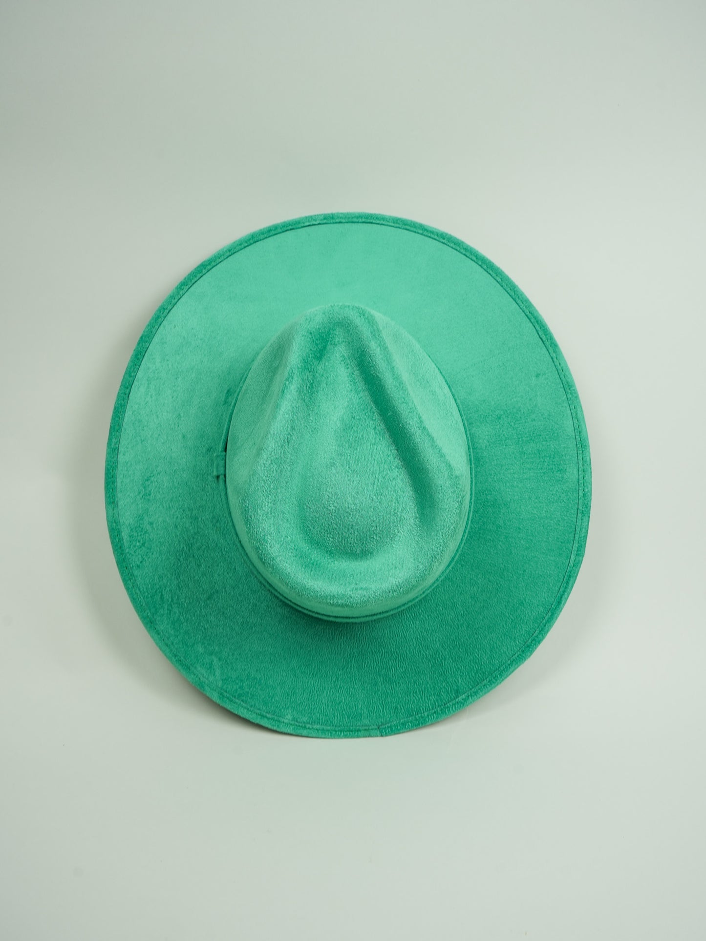 Vegan Suede Rancher Hat- Jade Green