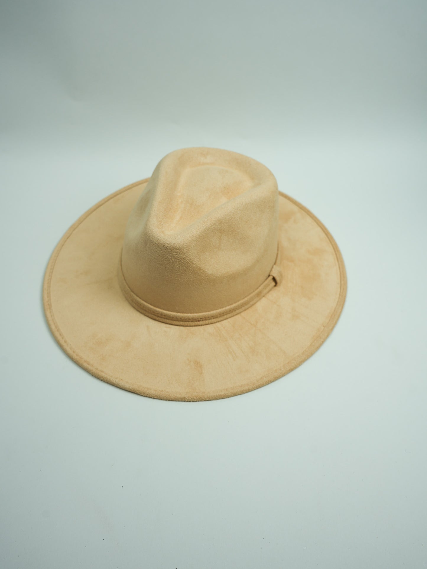 Vegan Suede Rancher Hat - Nude