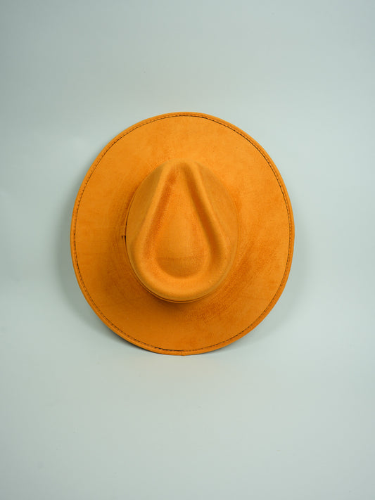 Vegan Suede Rancher Hat - Mango