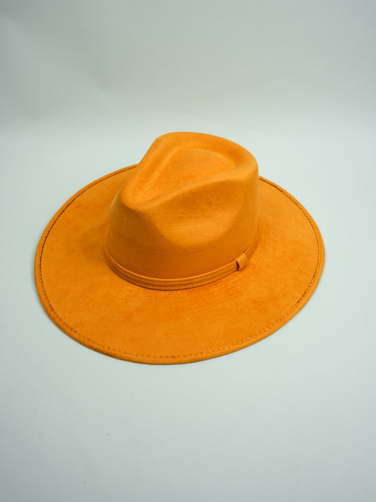 Vegan Suede Rancher Hat - Mango