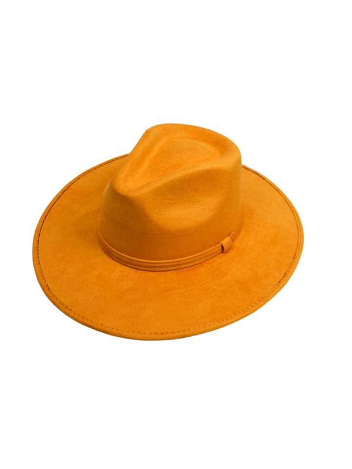 Vegan Suede Rancher Hat - Mango