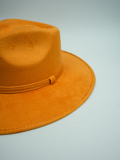 Vegan Suede Rancher Hat - Mango