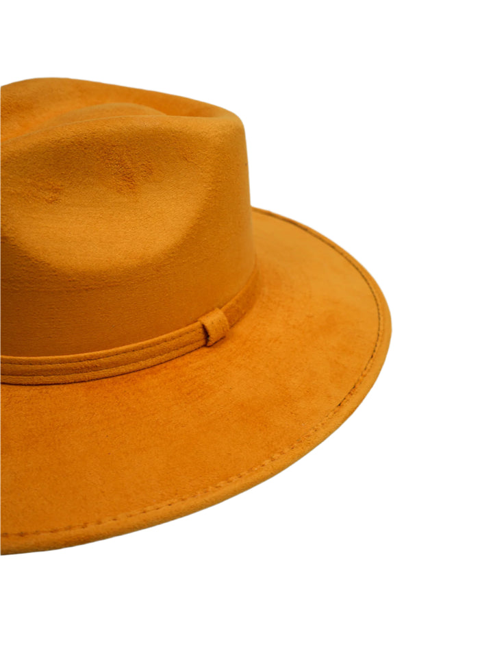 Vegan Suede Rancher Hat - Mango