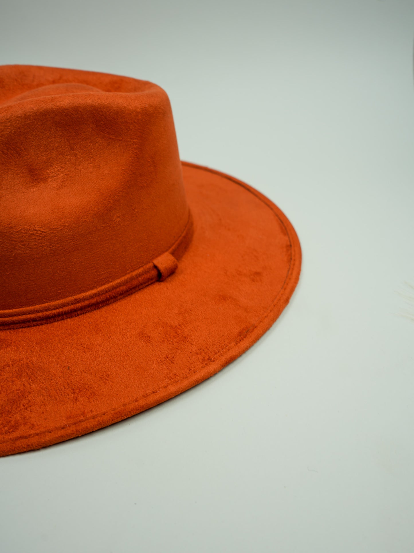 Vegan Suede Rancher Hat- Orange