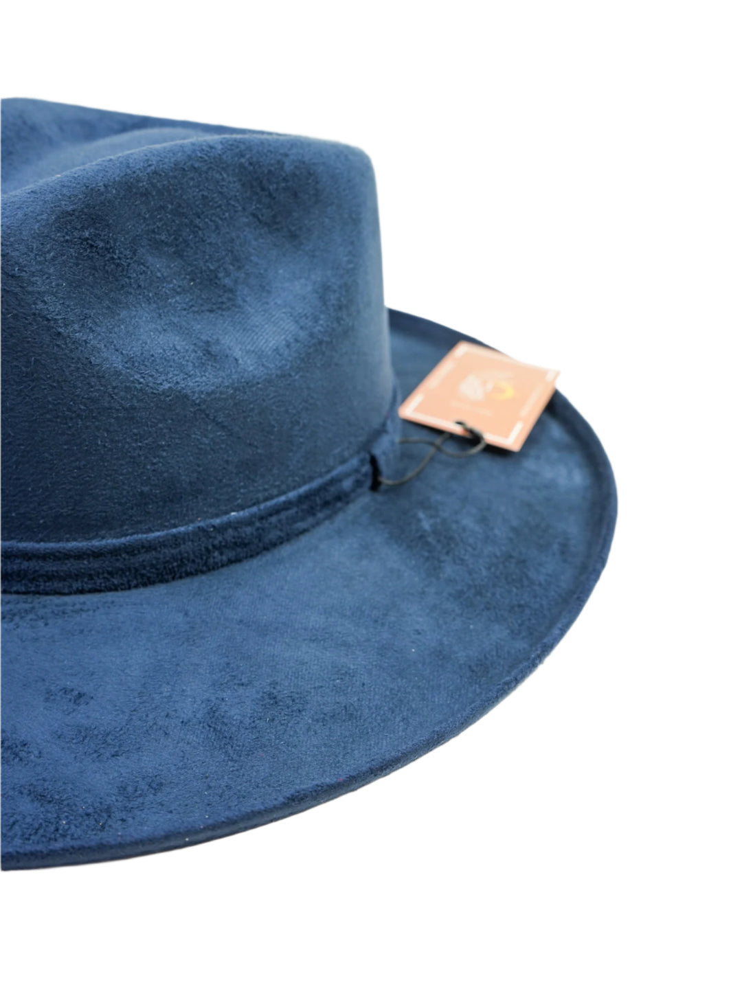 Vegan Suede Rancher Hat - Pencil Brim - Navy