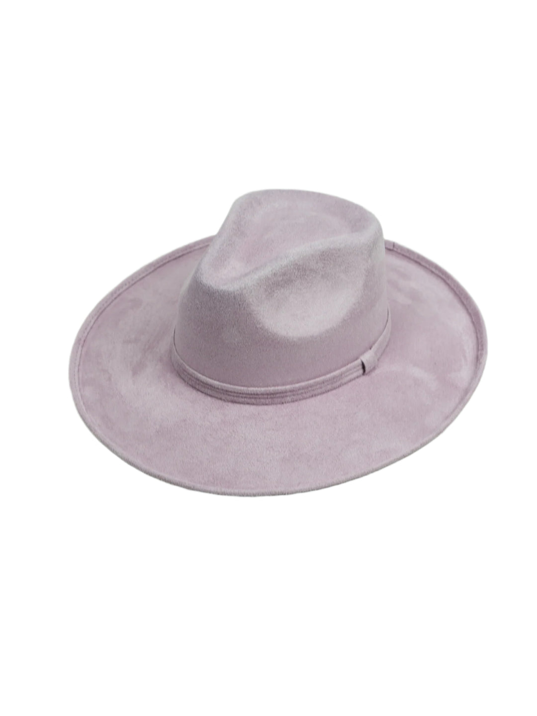 Vegan Suede Rancher Hat - Pencil Brim - Lavender