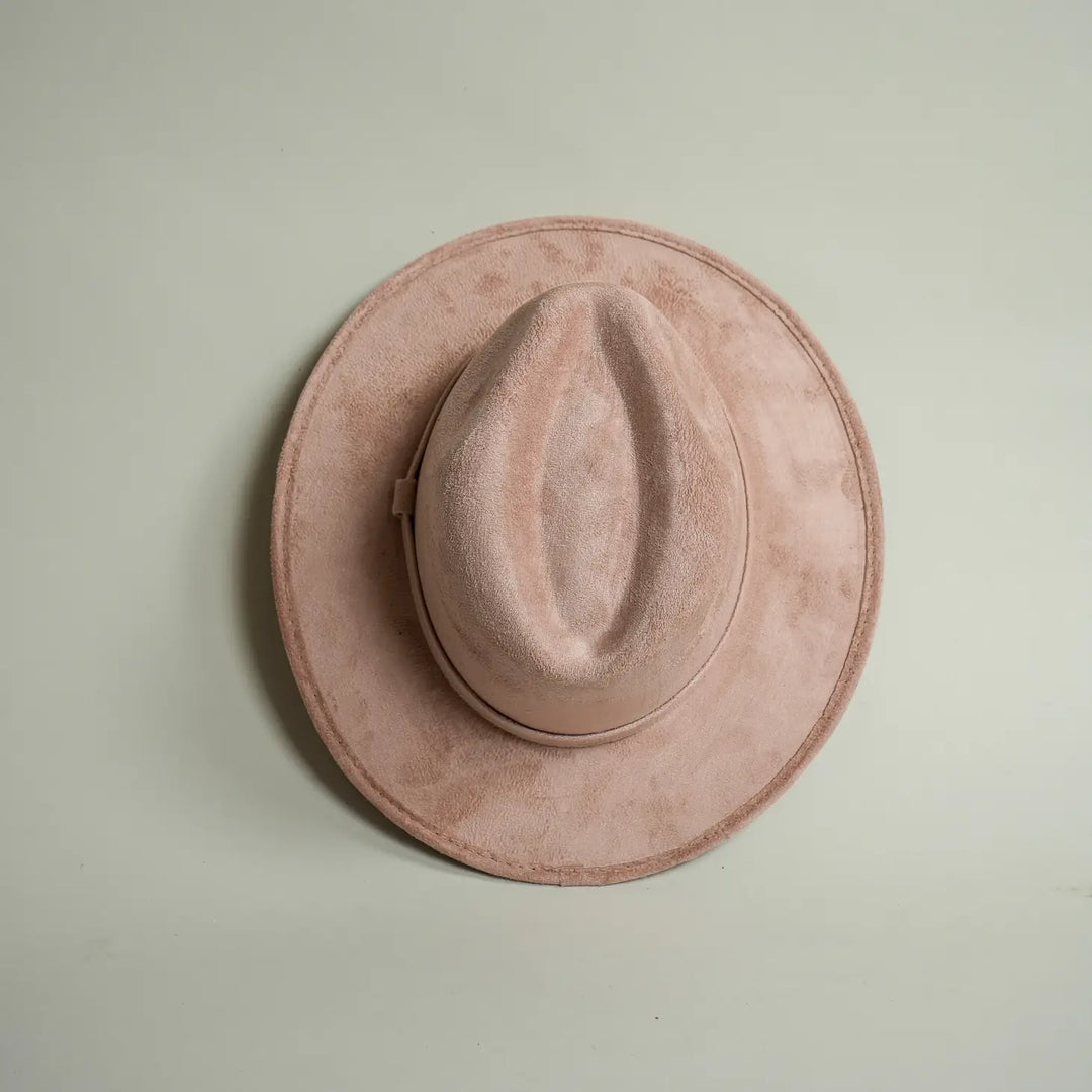 Kids Vegan Suede Hats - Blush Pink