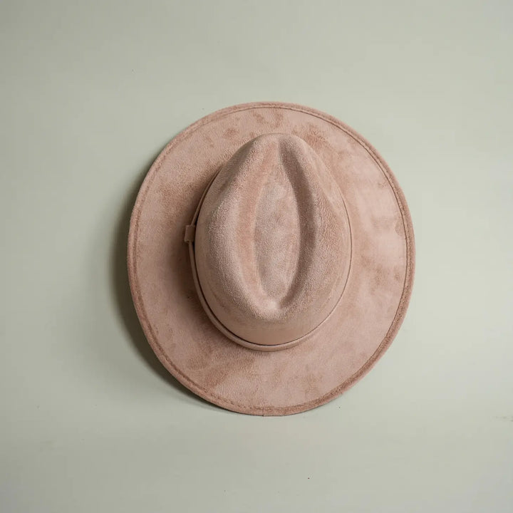 Kids Vegan Suede Hats - Blush Pink