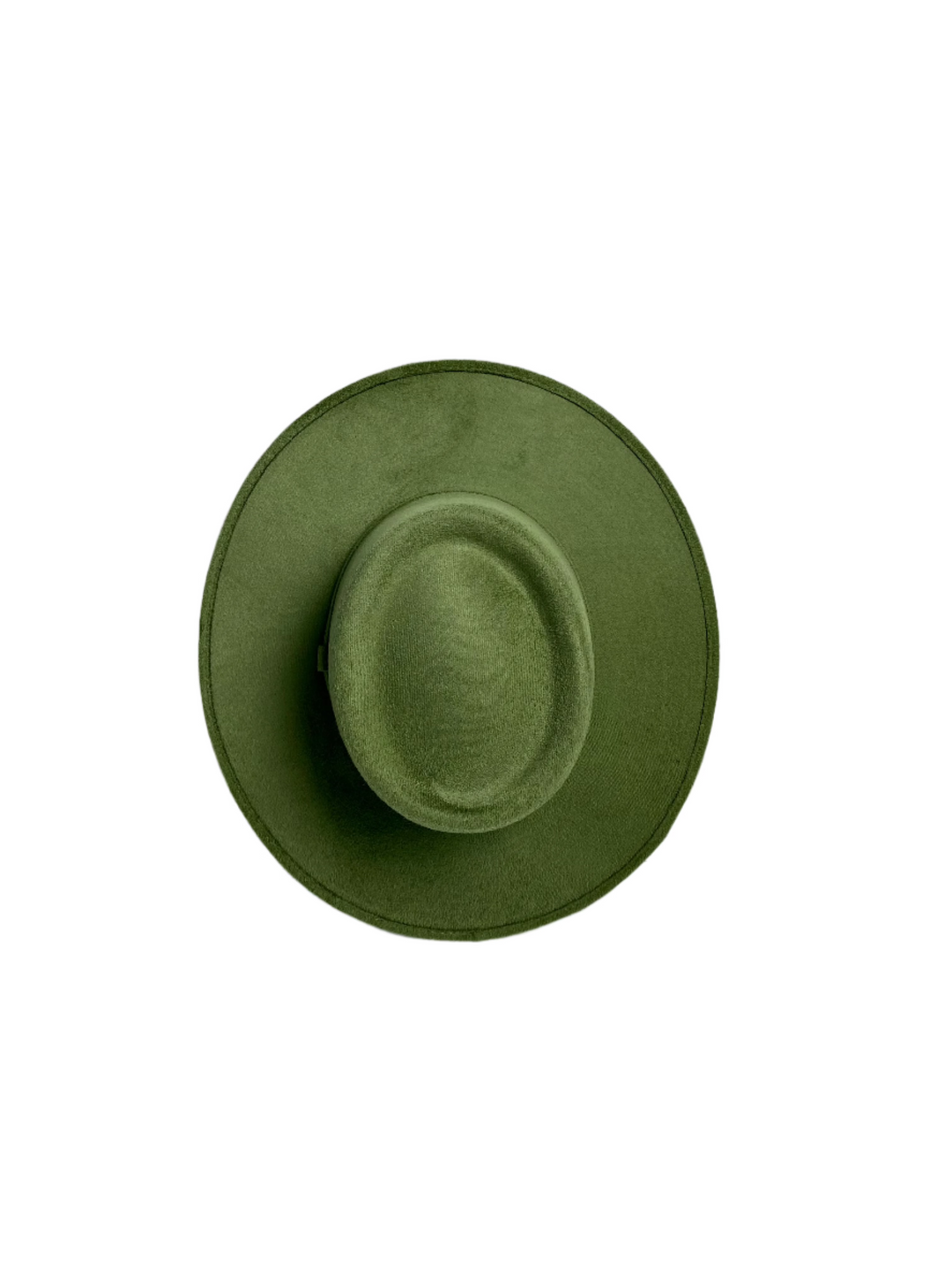 Vegan Suede Gambler Hat- Forest Green