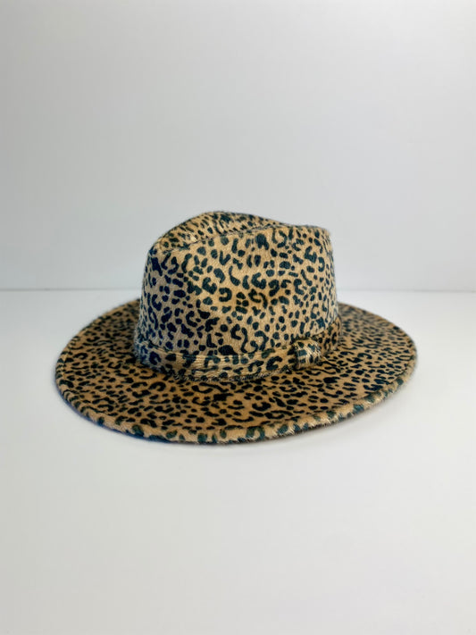 Leopard Faux Fur Rancher Hat