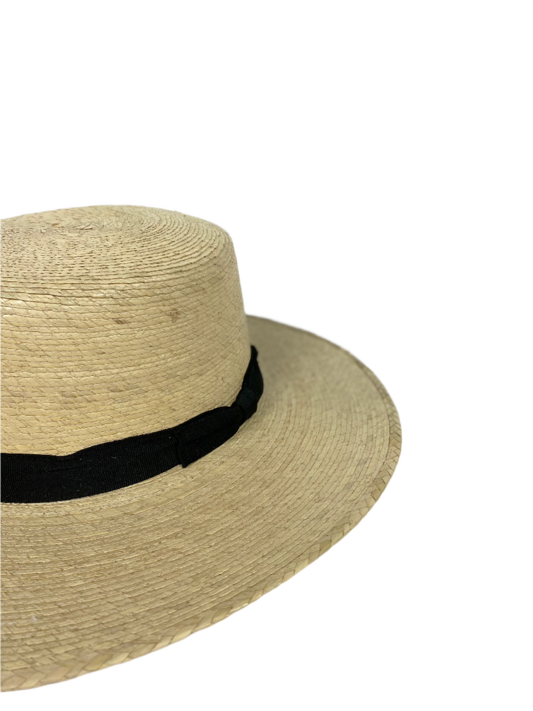 Panama Beach Flat Top Hat with Black Band