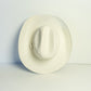 Western Cowboy Faux Leather Hat- Ivory