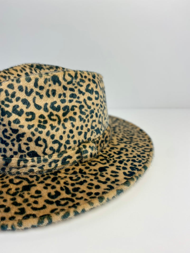 Leopard Faux Fur Rancher Hat