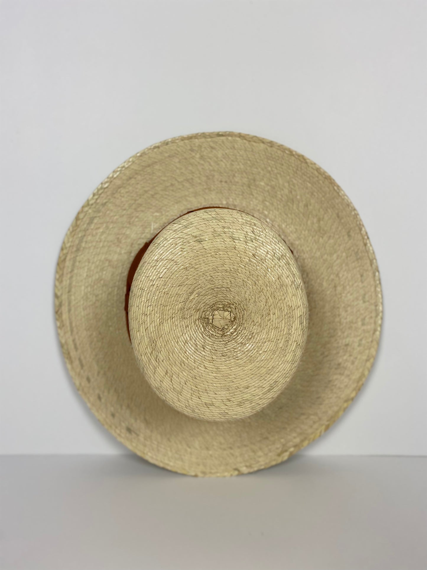 Panama Beach Flat Top Hat with Caramel Band