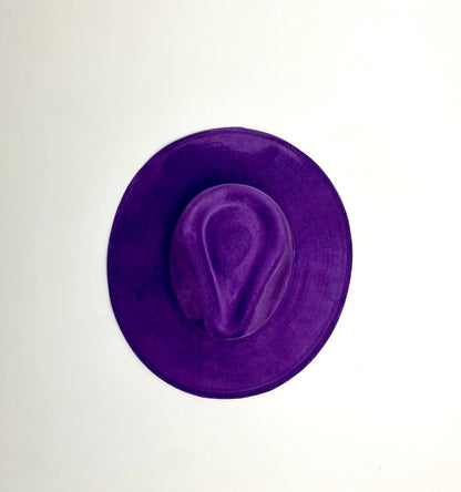 Vegan Suede Rancher Hat - Purple