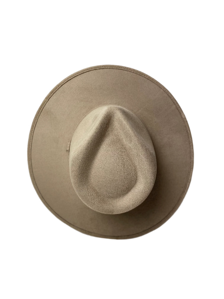 Vegan Suede Rancher Hat - Sand